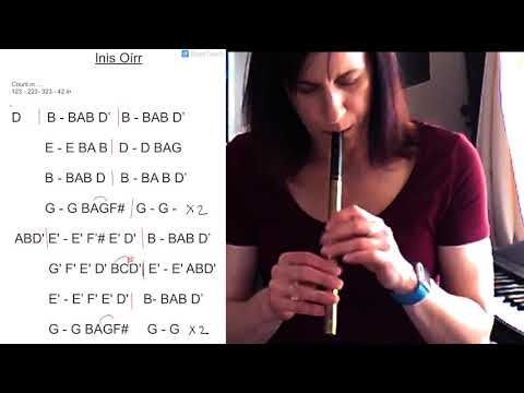 Ms. Fahy teaches tin whistle: Inis Oírr