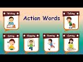 Action Words 40 Action Words Action Words For Kids Doing Words Verbs Action Words With Pictures