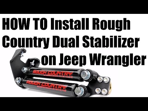 HOW TO Install Rough Country Dual Steering Stabilizer - Jeep Wrangler - Tutorial and Reviews