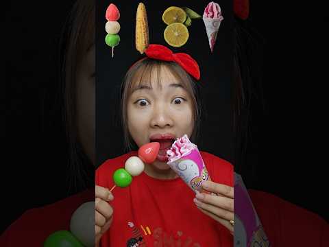 corn, eye candy, chocolate ice cream, lemon #fun #food #mukbang
