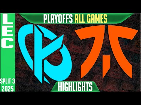 KC vs FNC | LEC Playoffs 2025 – Highlights (ALL GAMES) | Kaza LoL LCS Highlights