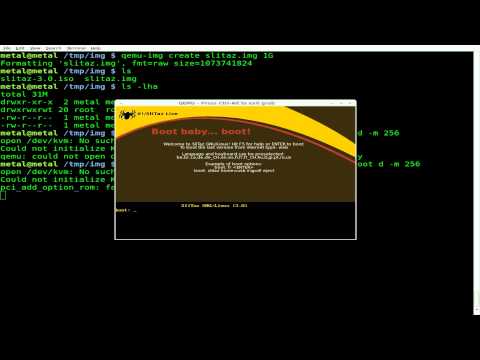Working with ISO and IMG files in QEMU - Linux