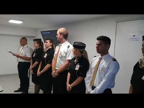 Turma 71 em serviço de Boas Vindas para Turma 73 - Eagles Escola de Aviação Civil