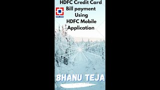 HDFC Credit Card Bill Payment Using HDFC Mobile Application In Telugu #hdfccreditcard @hdfcbank