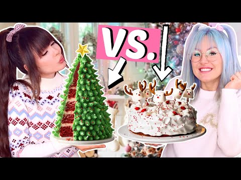 Weihnachtstorten BFF Battle ⚡️ Weihnachtsbaumtorte vs. Schneetorte | ViktoriaSarina