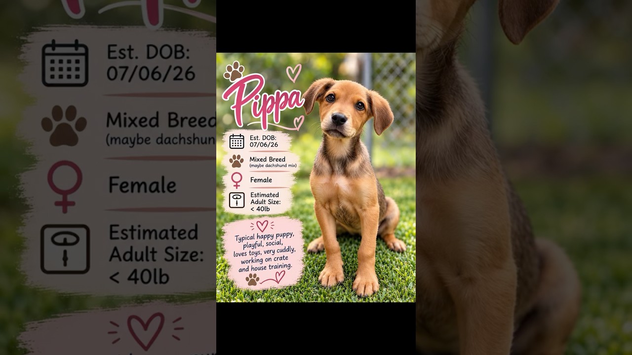 Enlarge PIPPA, a Adoptable mixed breed in Evans, GA video 6/6