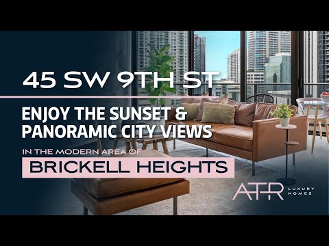 Brickell Heights East Tour Luxury Condo in Brickell Miami with Unreal Water & City Views