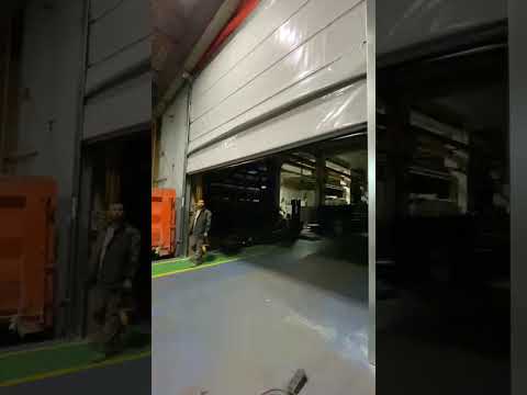industrial facility entrance fold-up PVC door