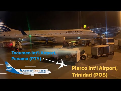 Copa Airlines CM314 Panamá para o Aeroporto Internacional Piarco de Trinidad. Relatório de viagem (POS-PTY)