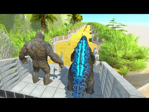 New Godzilla 2014 vs King Kong Oasis Death Run - Animal Revolt Battle Simulator