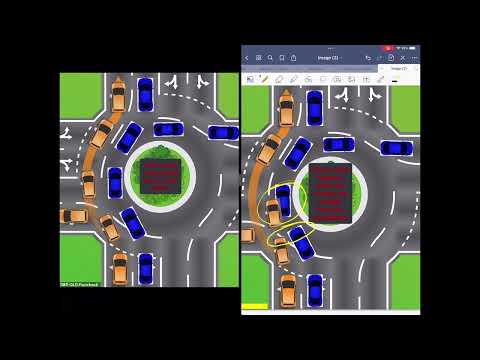 ROUNDABOUT LANE discipline & STRAIGHT LINING a roundabout. VERY IMPORTANT!!!