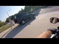 MOTORCYCLE ROAD RAGE ENDS IN FIGHT ARRESTED