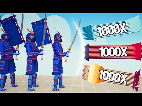 10x SHOGUN vs 1000x RANGED UNITS - TABS Totally Accurate Battle Simulator