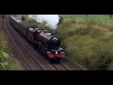 Steam Train Locomotive On The Caledonian Railway Line On History Visit To Scotland