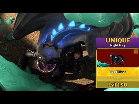 Toothless Max Level 150 Titan Mode - Night Fury - Dragons:Rise of Berk New Update