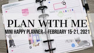 Plan with Me | Mini Happy Planner | February 15-21, 2021 #happyplanner