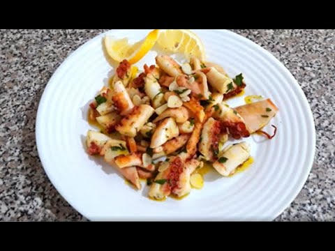 Video thumbnail: Sallatë Oktapodi me Limon, Vaj Ulliri dhe Majdanoz