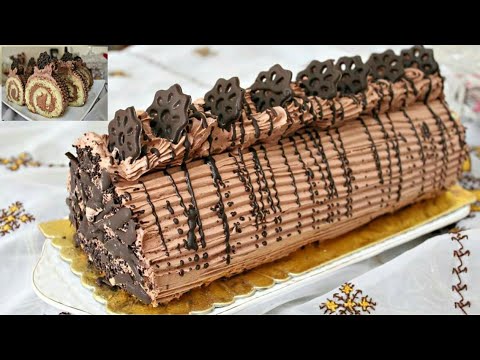 كيك رولي بالكريمة هائل/حيلة للحصول على كريمة مميزة عاقدة ولذيذة مع تفاصيل نجاحه للمبتدئات روعة