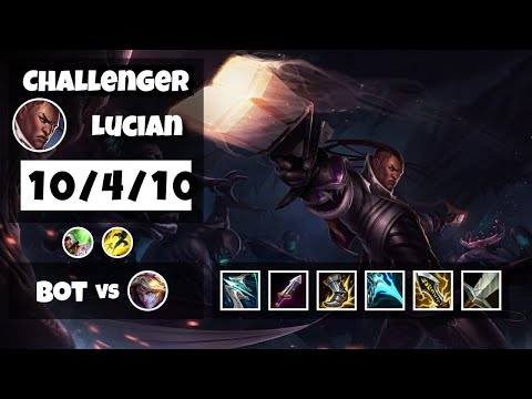 Lucian Bot Lane 11.8 Challenger Gameplay Replay S11 (10/4/10) - BR