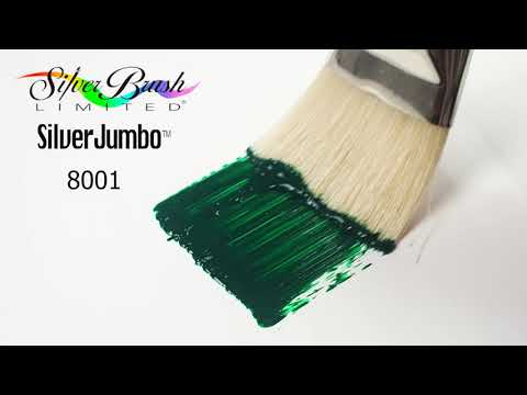 8001 Silver Jumbo™ White Hog Bristle Flat