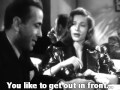 The Big Sleep 1946. Lauren Bacall Humphrey Bogart about horses