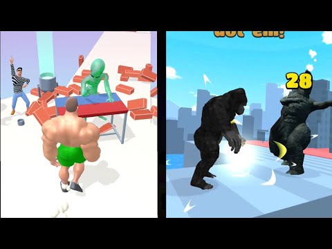 Muscle Rush Vs Kaiju Run Androidgames Gameplay | slotpk |