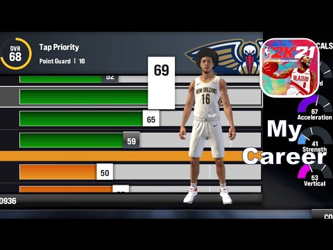 NBA 2K21 Mobile My Career EP 2 - 1st NBA Game! Attribute Upgrades!