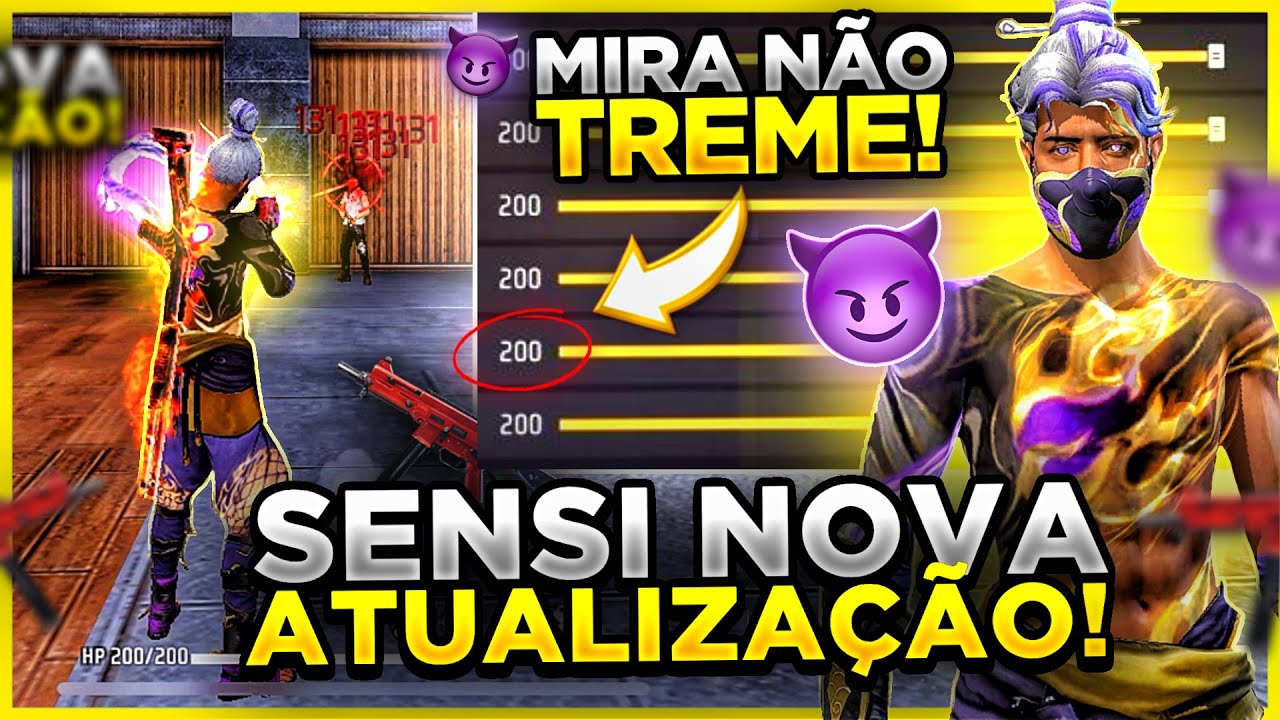 SAIU! a MELHOR SENSIBILIDADE para SUBIR CAPA no FREE FIRE 🔥 SENSI NOVA ATUALIZAÇÃO + DPI FF + BOTÃO