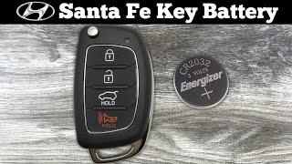 2013 - 2018 Hyundai Santa Fe Key Fob Battery Replacement - How To Replace Change Remote Batteries