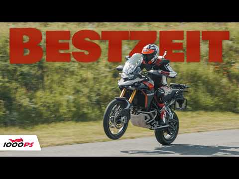 Lange Federwege - Problem auf der Teststrecke? Triumph Tiger 900 Rally Pro!