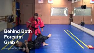 Hapkido Defense Behind Forearm Grab 4