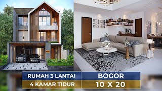 UNIK & KEREN DI LAHAN LEBAR 10 METER, BEGINI MEWAHNYA DESAIN RUMAH MINIMALIS DI BOGOR - JASA ARSITEK