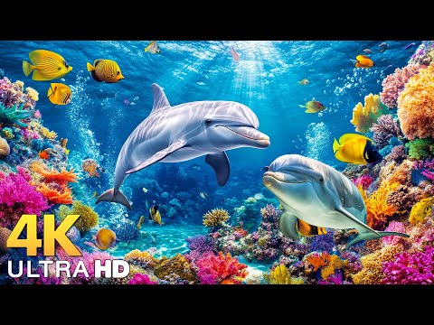 Ocean 4K - Sea Animals for Relaxation, Beautiful Coral Reef Fish in Aquarium - 4K Video Ultra HD #5