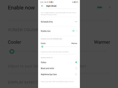 Night shield mode on/off  in android phone SUBSCRIBE FOR MORE VIDEOS