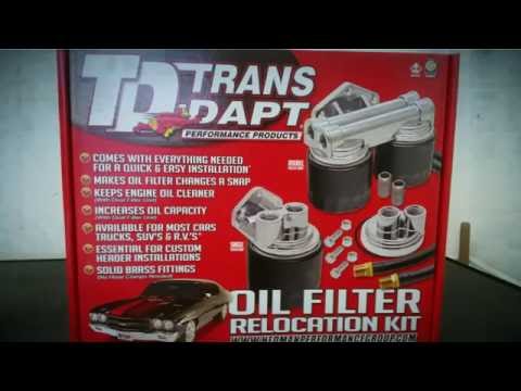 Trans Dapt oil filter relocation kit.