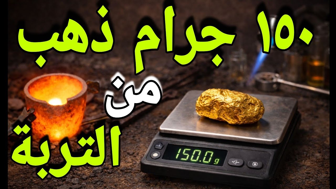 من التراب الى 150 جرام ذهب خالص