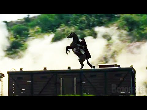 Zorro und sein Pferd nehmen es mit einem Zug auf | Die Legende des Zorro | German Deutsch Clip