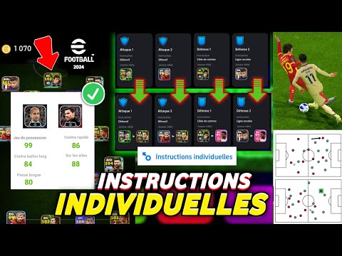 Comment Bien Utiliser les INSTRUCTIONS INDIVIDUELLES sur eFootball 2024 mobile (Défendre/Attaquer)