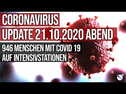 Coronavirus Update 21.10.2020 - 946 people with Covid 19 in intensive care units