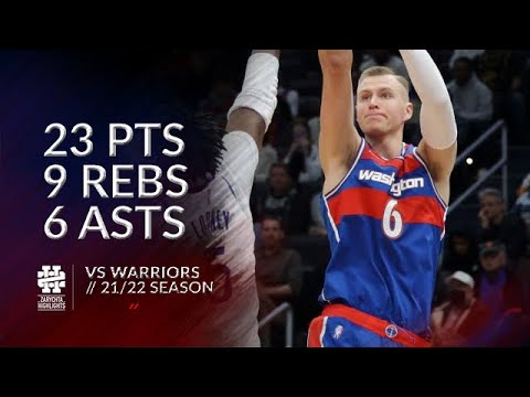 Kristaps Porzingis 23 pts 9 rebs 6 asts vs Warriors 21/22 season