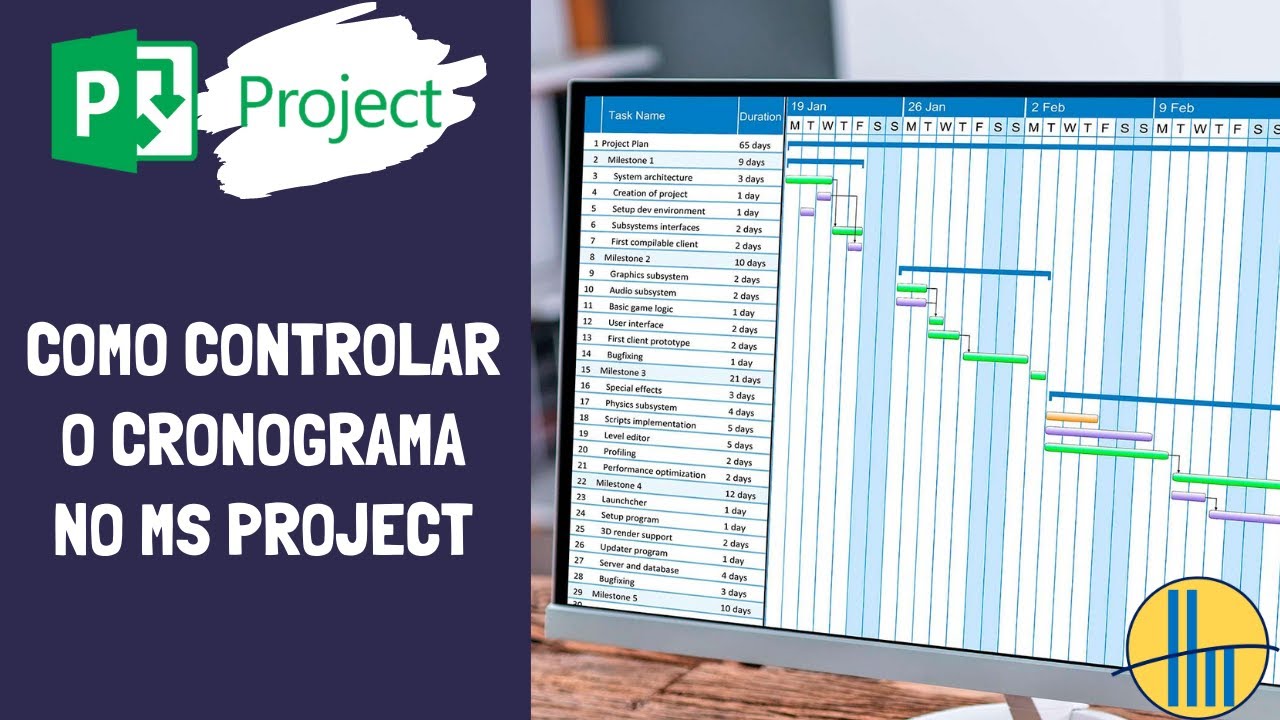 Como controlar o cronograma no MS Project