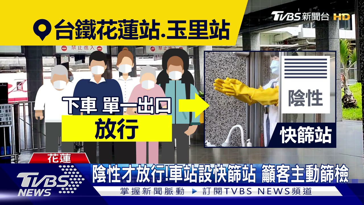 陰性才放行!花蓮車站設快篩站 呼籲乘客主動篩檢