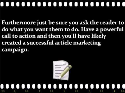 Five Key Elements for your Article Marketing Campaign