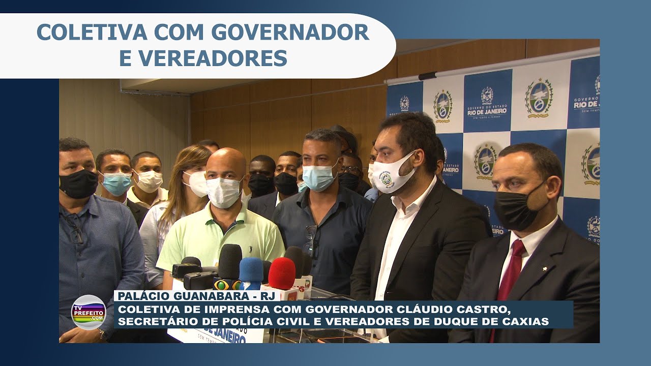 Coletiva com Governador Cláudio Castro, Secretário Turnowski e vereadores de Duque de Caxias