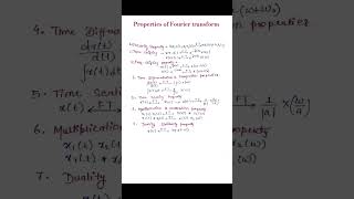 Fourier transform!!!! #properties #signalandsystem #maths #important #examquestion #veryimportant