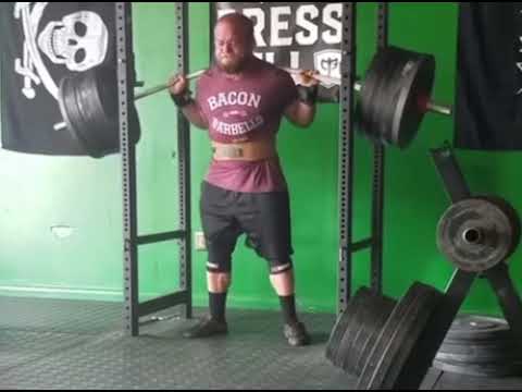 Squat fail - BAR BENDS!!!