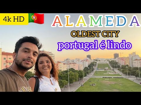 Parque Alameda em Lisboa | Portugal Passeio a pé pela Alameda 4k HD #travelvlog
