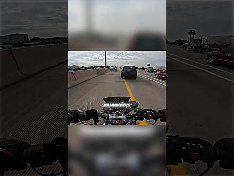 Biker Cheats Death on Highway 😳