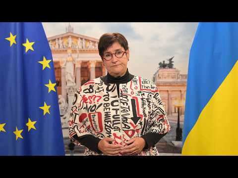 La presidente dell’APCE Petra Bayr nel quarto anniversario della guerra di aggressione della Russ...