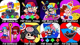 FNF Delete One Part Music Puzzle,Draw Friday Night,Boyfriend Rescue,Erase DOP Funkin,Brain Puzzle